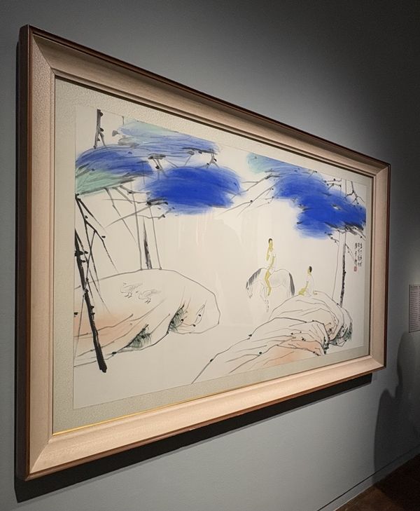 ▲ 박노수, '소년과 비둘기', 1983, 종이에 먹, 색, 국립현대미술관 소장