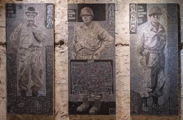 ▲ 정용성, 박진경 대령-송요찬 소령-함병선 대령, 2023년 / 사진: 제주도립미술관 제공