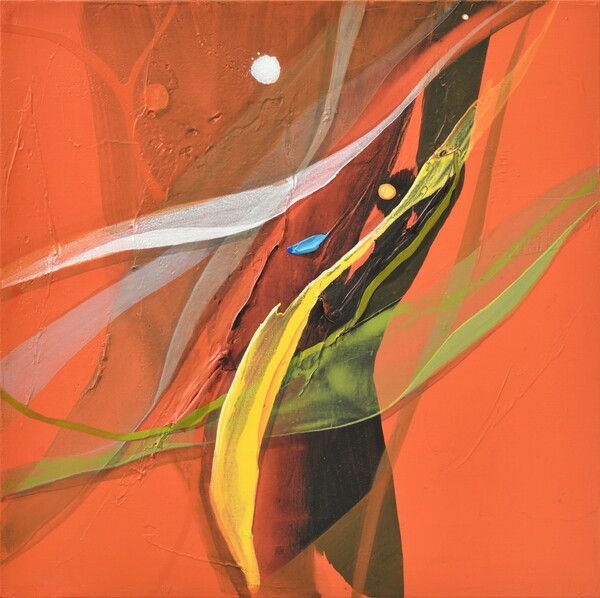 ▲ Memory of paradise, 45.5×45.5cm, mixed media, 2025 / 사진: 갤러리 이레 제공&nbsp;