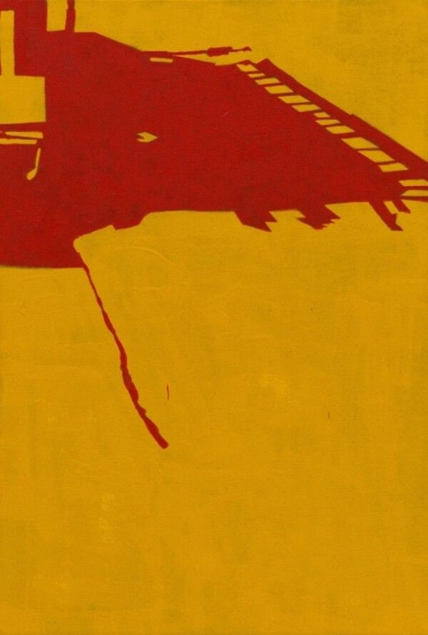 ▲ Koen van den Broek, Sunrise, 2025, oil, traffic paint on linen, 150×100cm / 사진: 갤러리바톤 제공