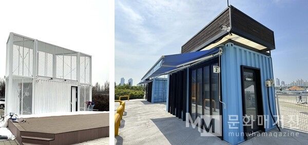 ▲ 사각사각플레이스 시설 정비하는 장면(좌), 슈필라움스튜디오 외관(우) / 사진: 정혜련 제공