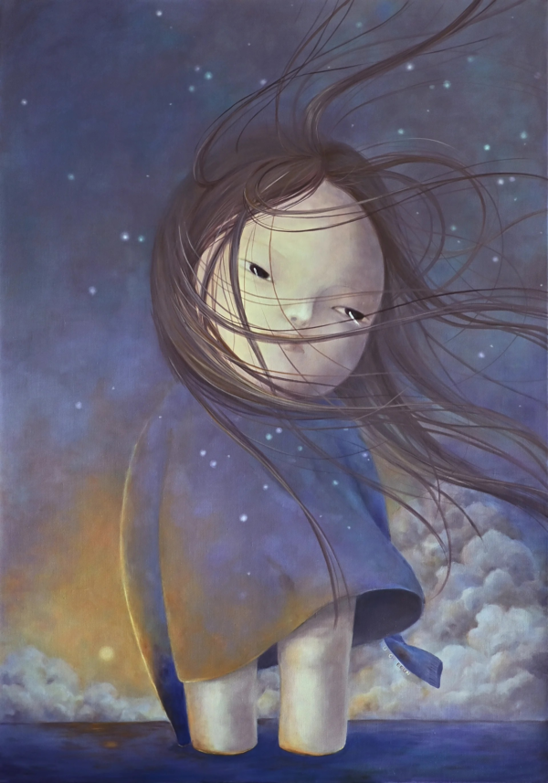 ▲ 문채은, I'm not fine, oil on canvas, 100×70cm, 2025 / 사진: 갤러리 두인 제공&nbsp;