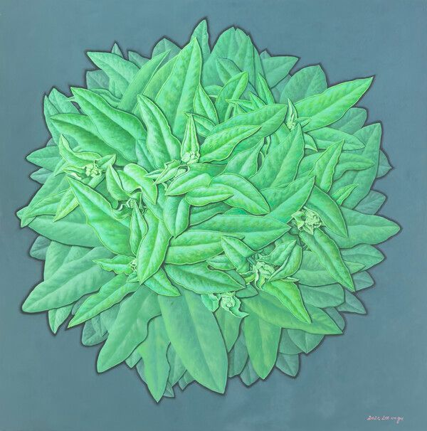 ▲ 이운구, 땅의 기억-숨, 캔버스 위 아크릴, 130.3x.130.3cm, 2021 / 사진: 갤러리 인사아트 제공&nbsp;