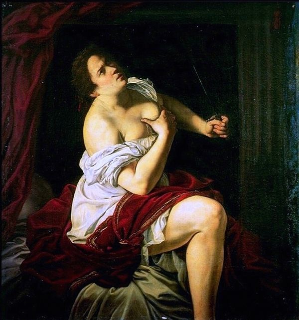 ▲ Lucretia, Artemisia Gentileschi, 1623-1625