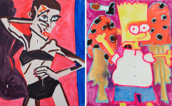 ▲ (좌) Magic, 2010, Acrylic on canvas, 152×122cm / (우) Get Bent, 2022, Acrylic and spray paint on canvas, 152×122cm / 사진: 한가람미술관 제공&nbsp;