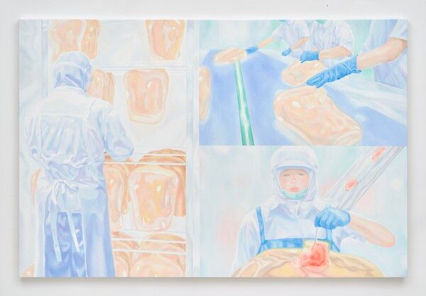 ▲ 진숙희,&nbsp; 'Body Recipe', 2024.&nbsp;캔버스에 유채, 145.5×97㎝ / 사진: 아트 포 랩 제공&nbsp;