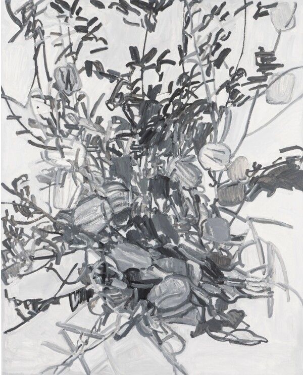 ▲ 엄유정,&nbsp;Balloon Vine, 2021,&nbsp;Gouache and acrylic on canvas,&nbsp;163x130 cm / 사진: S2A 제공