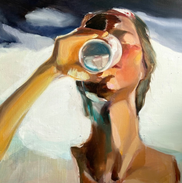 ▲ 갈증, 2022,&nbsp;80x80cm,&nbsp;캔버스에 유화 / 사진: 킴킴갤러리 제공&nbsp;