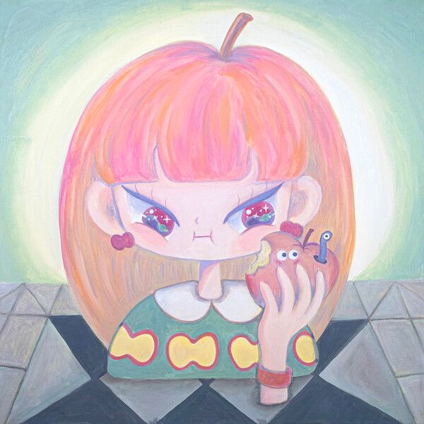 ▲ ForbiddenFruit,&nbsp;60x60cm, Oil on Canvas, 2022 / 사진: 서울아트나우 갤러리 제공&nbsp;