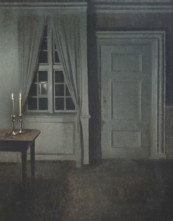 ▲ 두 개의 촛불이 있는 실내 풍경