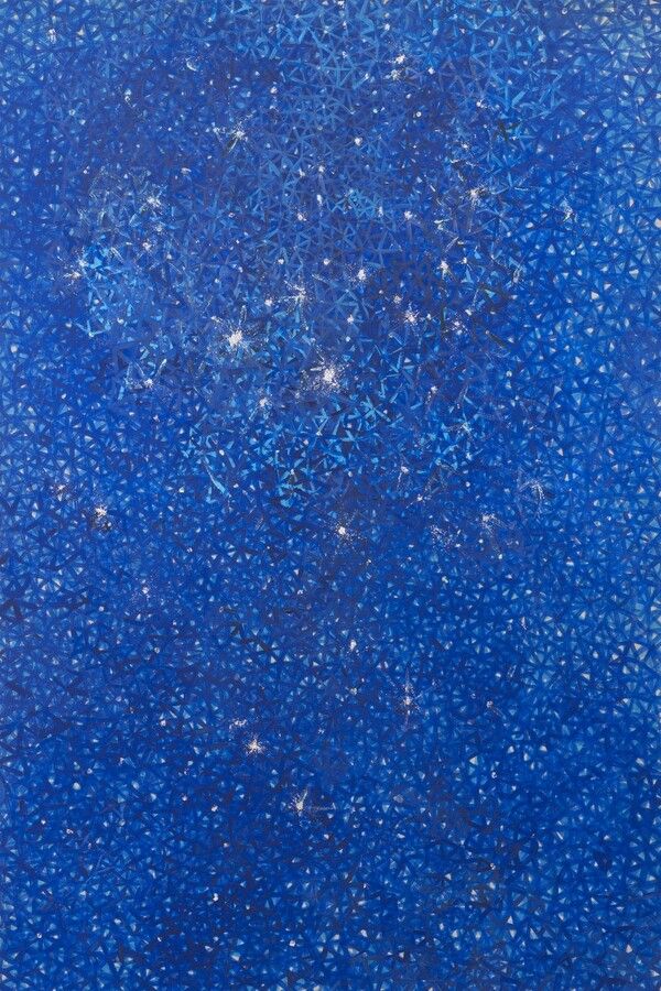 ▲ 별을 새기다 Engraving the Stars, 2024, Acrylic on canvas, 194×130cm / 사진: 영은미술관 제공&nbsp;