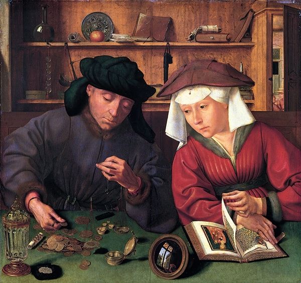 ▲ The Money Changer and His Wife(환전상과 그의 아내), 1514