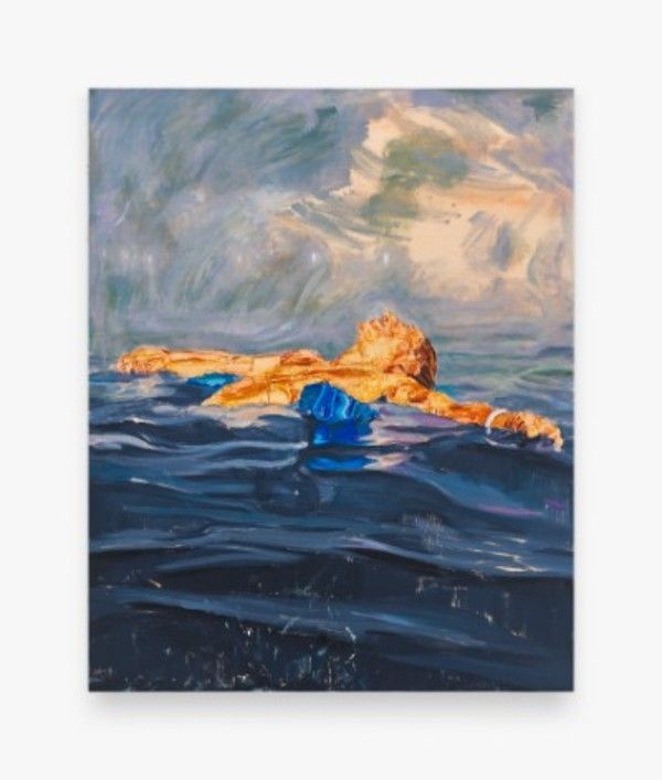 ▲ 거기 누구 없소, 2025, 162x130.3cm, Oil, gouache and water-based oil on canvas / 사진: 갤러리위 제공&nbsp;