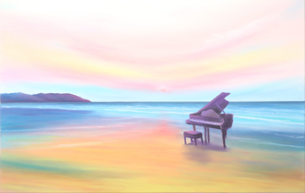 ▲ 2024년 제14회 국토해양환경 국제문화예술대전 서양화 부문 특선 수상작, 자은도 피아노섬 / 사진: KR갤러리 제공