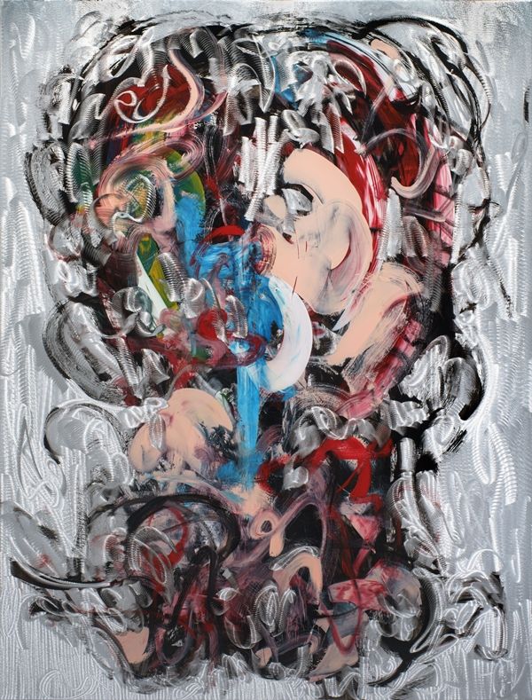 ▲ Tertön 100-4, 165 x 125cm, Mixed media on aluminum, 2025