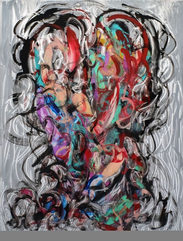 ▲ Tertön 100-5, 165 x 125cm, Mixed media on aluminum, 2025