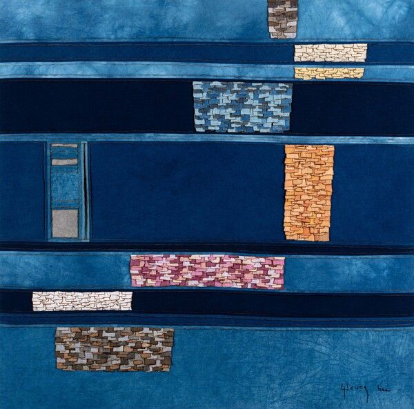 ▲ 자연의 결, 93x94cm, Mixed media-fabric on other base, 2024 / 사진: 갤러리은 제공&nbsp;