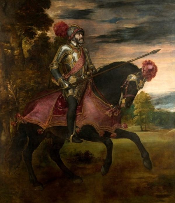 ▲ 티치아노, 카를 5세의 기마 초상화 (1548)