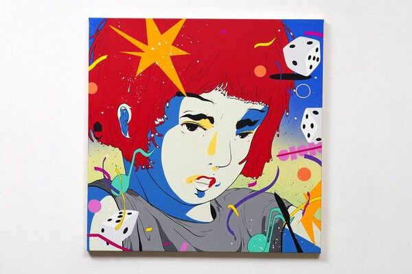 ▲ 서소영, Dice, 70x70cm, Acrylic on canvas, 2023 / 사진: 갤러리한결 제공&nbsp;