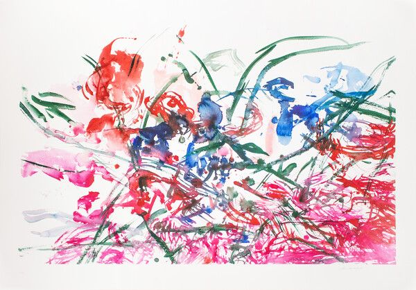 ▲ ZAO WOU-KI, Gaudigny (Avril 2007), 2007, Print, 112x161cm / 사진: 이유진갤러리 제공&nbsp;