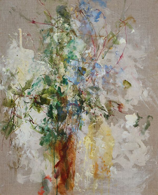 ▲ MYONGHI KANG,여름 꽃 Fleurs d’été, 2024, oil on canvas, 80x65cm / 사진: 이유진갤러리 제공&nbsp;