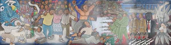 ▲ 생명평화미술행동 작 '아시아의 눈물' / 사진: 은암미술관 제공