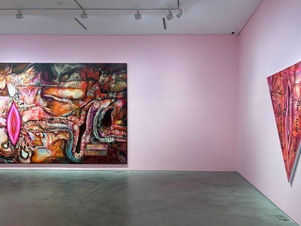 ▲ 단이 촬영한 'GORE DECO' 일부 전경. 회화 속의 상처는 응시를 요구하고, 분절된 육체는 우스꽝스러울 만큼 과장되며, 고통은 정념적 진지함에 포획되기보다 조롱과 유희의 형식으로 비틀린다. 이러한 웃음은 단순한 위안 혹은 해학이 아니라 제도화된 미적 감수성과 윤리적 판단을 교란시키는 수단으로 작동한다 -전시 서문 中