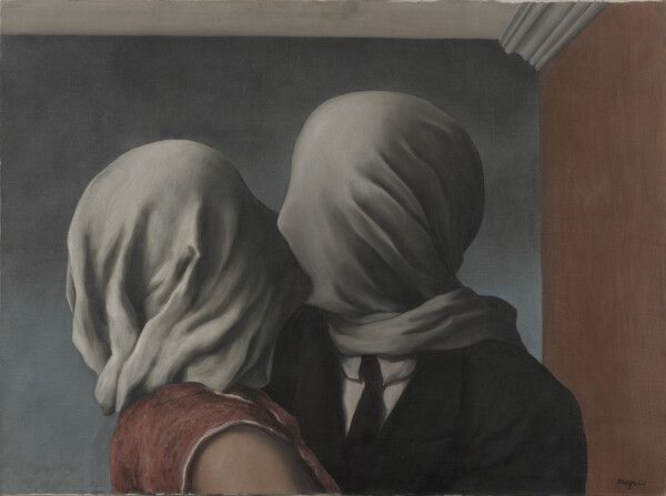 ▲ 르네 마그리트, 연인들(The Lovers), 1928, 캔버스에 유채, 54x73.4cm, 뉴욕현대미술관