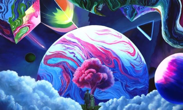 ▲ 박시형(대구대), Marbling-노인과 소녀, 162.2 x 97.0, oil on canvas, 2025 / 사진: 대구미술협회 제공&nbsp;