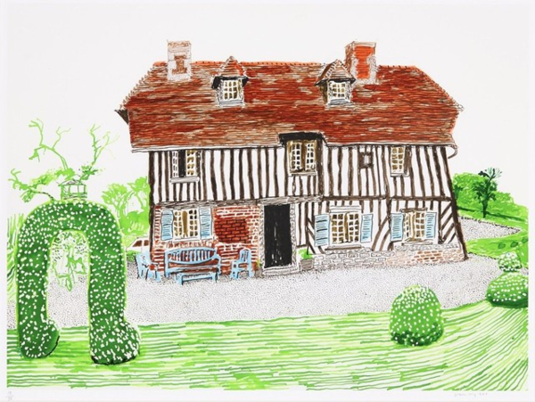 ▲ 데이비드 호크니 'In Front of House Looking North' / 사진: 서울옥션 제공