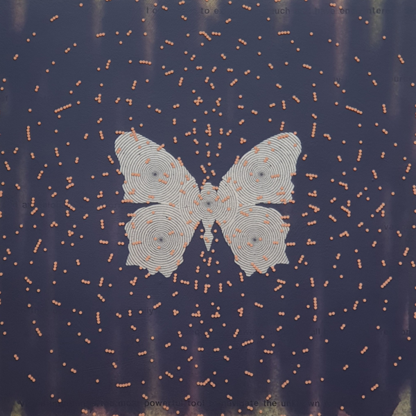 ▲ 안현곤, Metamorphosis2, 2021, Mixed media on Canvas, 100x100cm / 사진: 작가, 갤러리한결 제공&nbsp;