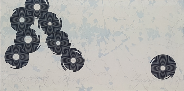 ▲ 안현곤,&nbsp;With or without you, 2022, Mixed media on canvas, 100x50cm / 사진: 작가,&nbsp;갤러리한결 제공&nbsp;