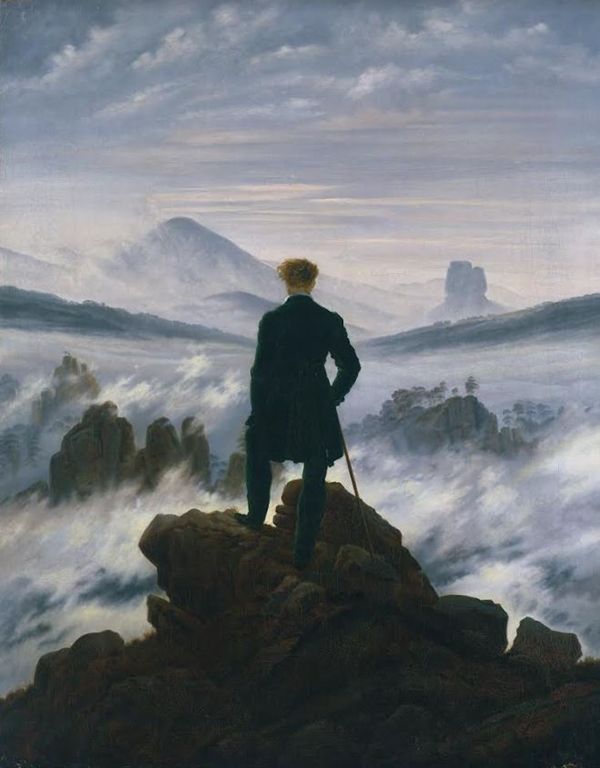 ▲ Wanderer above the Sea of Fog, Caspar David Friedrich(카스파르 다비트 프리드리히), 94.8x74.8cm, 1818, 함부르크 미술관