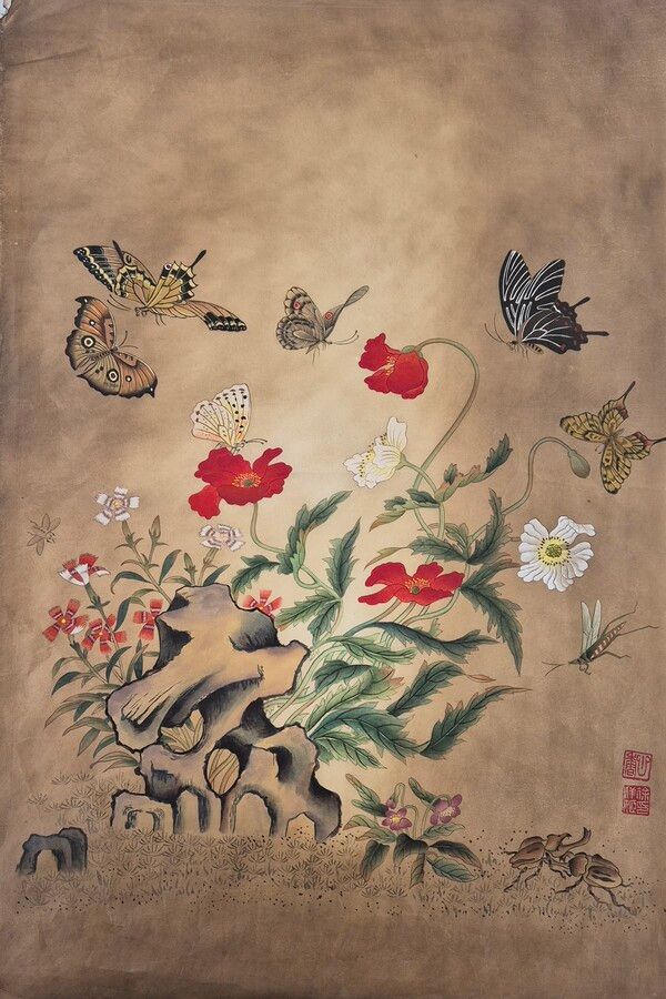 ▲ 서양희 작품 '석간화접도' / 사진: KR갤러리 제공&nbsp;