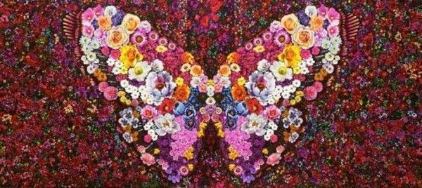 ▲ 화접(花蝶), 185×420cm, Acrylic, 2018-2020 / 사진: 토포하우스 제공&nbsp;