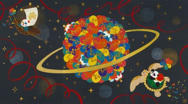 ▲ HDH.SPIELRAUM, 150x270cm, 한지에 아크릴, 2025