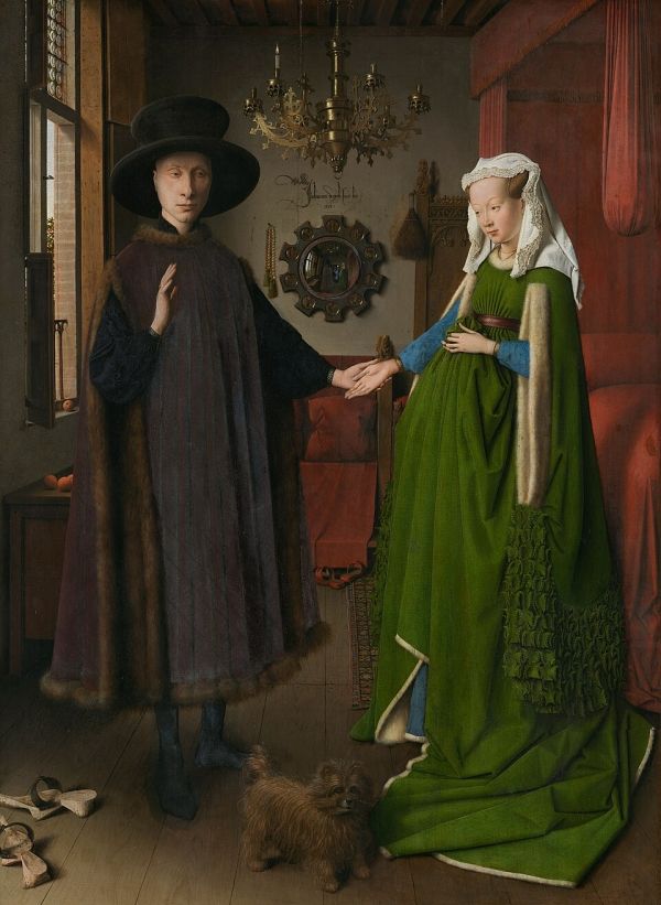 ▲ 반 에이크, 아르놀피니 부부의 초상(The Arnolfini Portrait), 1434