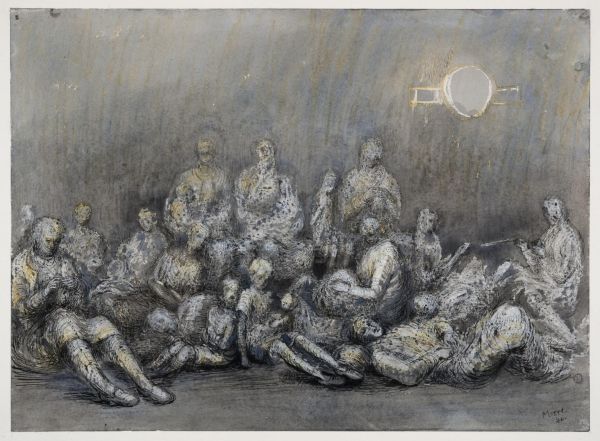 ▲ Grey Tube Shelter, 1940. © Henry Moore. Photo: Tate