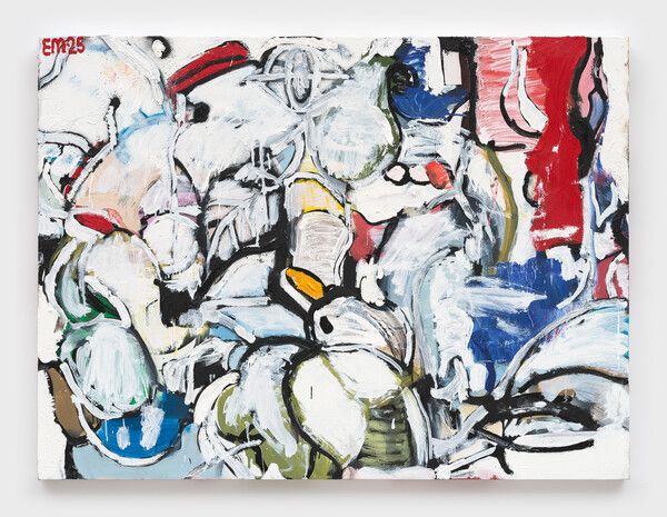 ▲ Eddie Martinez Casserole, 2025, Acrylic, oil and spray paint on linen, 76.2x101.6cm / 사진: 리안갤러리 제공&nbsp;&nbsp;