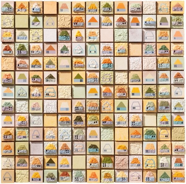 ▲ 합창 37, 71x71cm, Acrylic, Sand and Formboard on panel, 2026