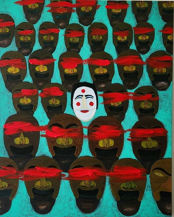 ▲ 반복과 유일, 90.9x72.7cm, Acrylic on canvas, 2026