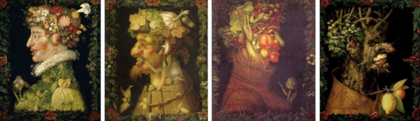 ▲ 주세페 아르침볼도 Giuseppe Arcimboldo, 사계 The Four Seasons, 1563~1573