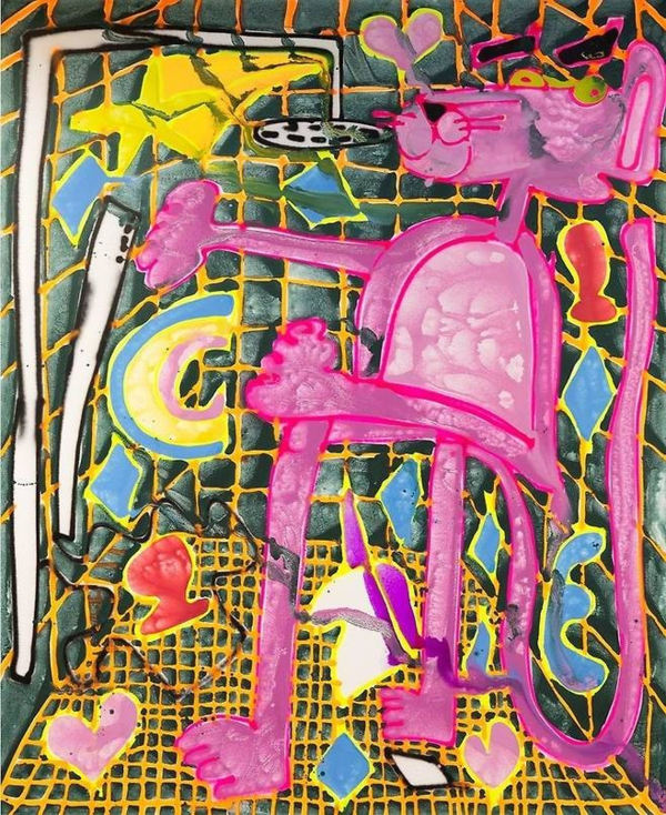 ▲ Starman, 2024, Acrylic and spray paint on canvas, 304.8x243.8㎝ / 사진: 성남문화재단 제공&nbsp;