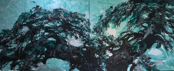 ▲ 상생, 520cm×210cm, Acrylic on canvas / 사진: 세종뮤지엄갤러리 제공&nbsp;