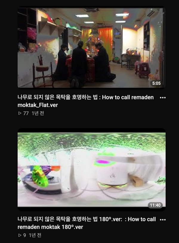 ▲ 진행한 두 가지 버전의 영상 작업. 유튜브에서 시청할 수 있다 / 사진: 전세윤 제공