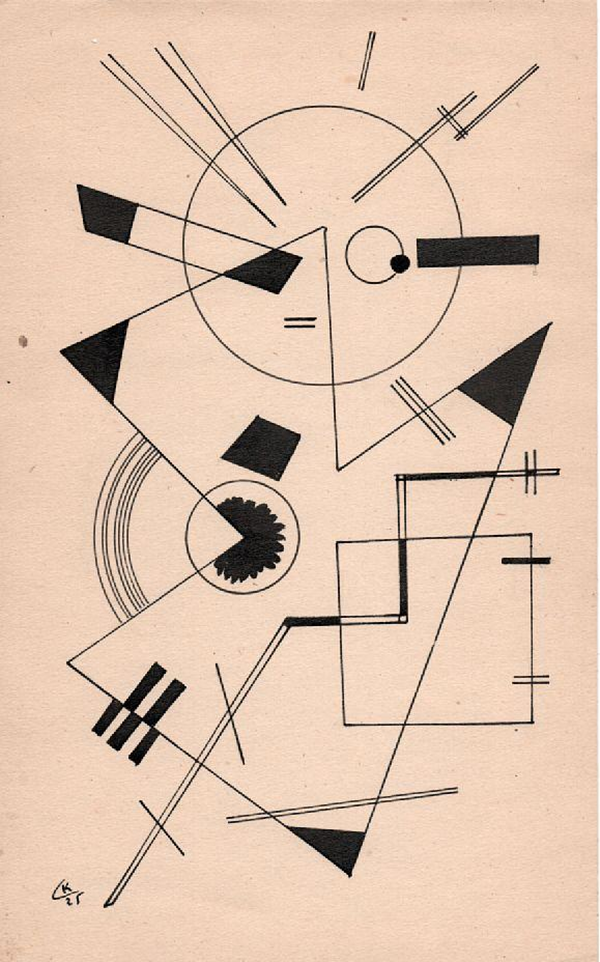 ▲ 바실리 칸딘스키, 점·선·면을 위한 드로잉, 1925