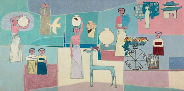 ▲ 김환기, 여인들과 항아리, 1960