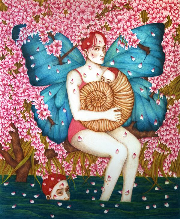 ▲ 이선경, 봄날, conte on paper, 2019 / 사진: 디오티미술관 제공&nbsp;