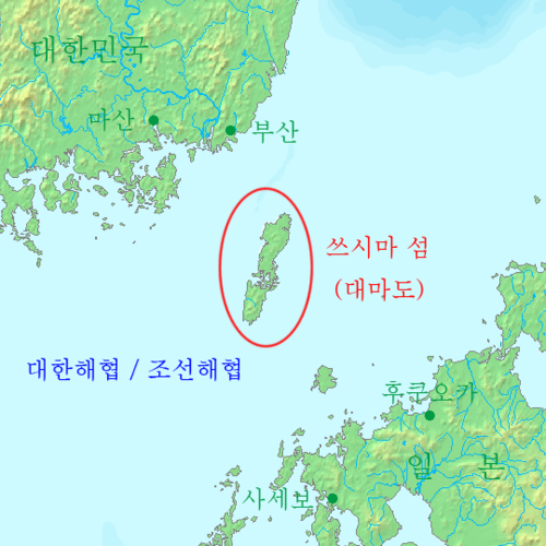 대마도 위치/ 사진 네이버 캡쳐