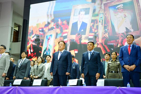 김상진 아시아태권도연맹(ATU)회장은 제13회 태국왕실공주컵 국제태권도대회 명예대회장 자격으로 개막식 행사에 참석 주빈으로 참석/사진 아시아태권도연맹 제공